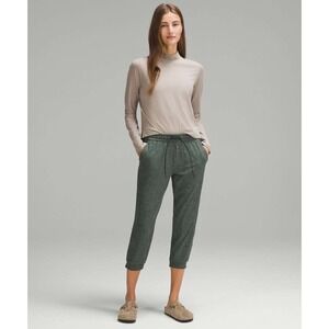 Lululemon Ready to Rulu High Rise Crop Jogger Heathered Dark Forest Green 4